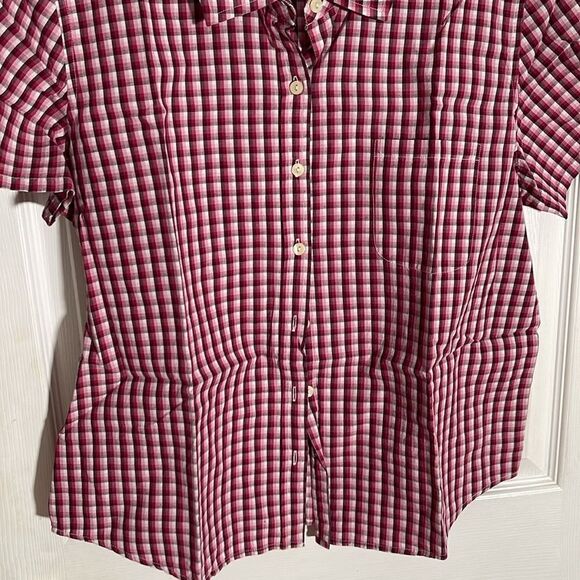 Style & Co. Ladies Red & White Checkered Blouse - Picture 4 of 4